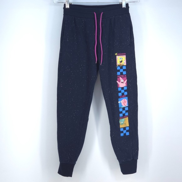 Nickelodeon Pants - Nickelodeon Spongebob SquarePants Joggers XS Blue Best Friends Club Sweatpants